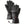 Black leather heated motorcycle gloves with knuckle protection and power cable