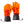 Gerbing heated gloves with visible orange heating elements on red and black fabric