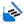 Polar Products blue therapy pad with three black straps and dimensions labeled