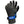 Glacier Glove black textured neoprene glove with blue wrist strap