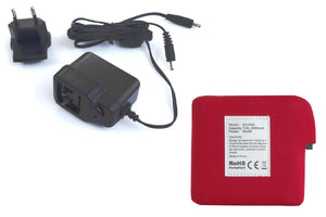 Glovii battery charger and red battery pack