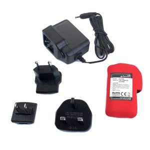 Glovii battery pack with wall charger and international power adapters