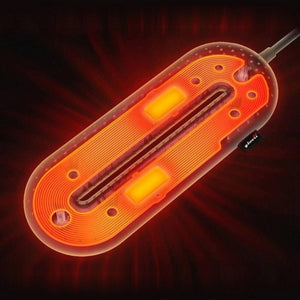 Glovii heated heating element with glowing orange coils