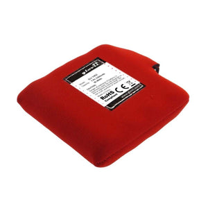 Glovii red rechargeable battery pack with technical specifications label