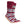Glovii red and white patterned heated slipper socks with pom poms