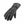 Glovii black leather heated glove with power button on cuff