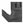 Close up of Glovii black glove thumb area with textured reinforcement patch