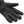 Black leather Glovii heated glove showing palm and finger detail