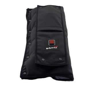 Glovii black heated leg warmer with power button