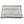 Grey plush rectangular heating pad with black trim and snap buttons