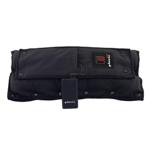 Glovii black heated hand muff with power bank and control button