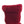 Red Glovii knitted sock cuff with fuzzy texture