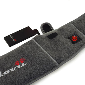 Glovii grey heated belt with power bank and illuminated control button