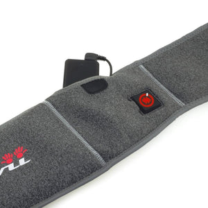 Glovii grey heated belt with power bank and control button