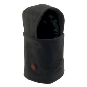 Glovii black fleece heated balaclava with power button