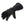 Glovii black heated glove with power button on wrist