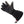Black winter glove with textured thumb and adjustable drawstring cuff