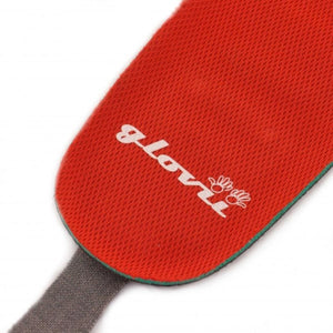 Red Glovii branded insole with a grey pull tab
