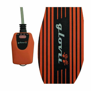 Glovii heated belt controller and striped fabric strap