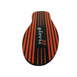 Glovii branded black and orange striped shoe insole
