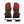 Glovii black heated mittens with red heating element outlines and wrist straps