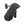 Glovii black heated mitten with power button and zippered pocket