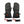 Pair of black Glovii heated mittens with red power buttons and wrist straps