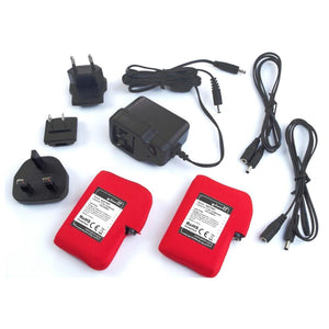Glovii battery pack set with charger and interchangeable international power adapters