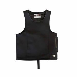 Black Glovii heated vest with side zipper and logo