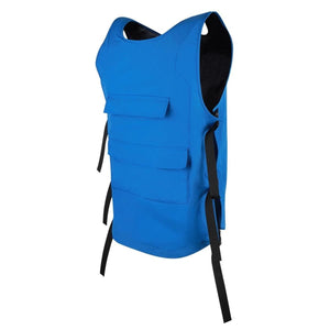 Blue Gobi Heat tactical style vest with side adjustment straps and front pockets