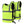 Gobi Heat high visibility neon yellow safety vest with reflective strips and side buckles