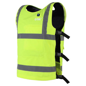 Gobi Heat high visibility yellow safety vest with reflective strips and side buckles
