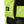 Close up of a neon yellow heated garment with a snowflake icon power button
