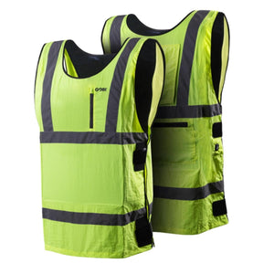 Gobi Heat high visibility yellow safety vest with reflective strips