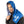 Man wearing a blue Gobi Heat cooling towel over his head