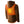 Back view of Gobi Heat brown hooded jacket with glowing orange heating element overlay