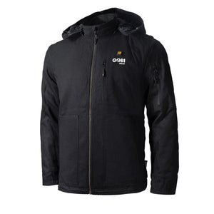 Black Gobi Heat hooded jacket with front zipper and chest pocket