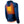 Back view of Gobi Heat blue hooded jacket showing internal heating element grid