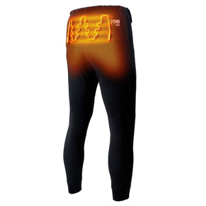 Back view of Gobi Heat black heated joggers showing internal heating element grid