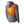 Back view of grey hooded sweatshirt with glowing orange heating element on upper back