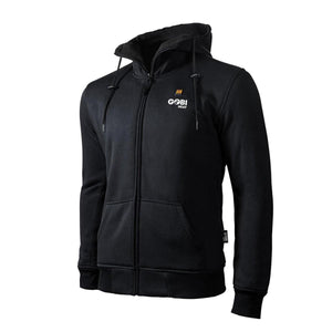 Black Gobi Heat zip up hoodie with drawstring hood and front pockets