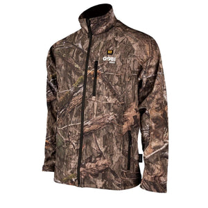 Gobi Heat camo print heated jacket with front zipper and chest pocket