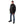 Man wearing a black Gobi Heat heated jacket with blue jeans and black boots