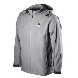 Gobi Heat grey softshell heated jacket with hood