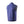 Back view of a blue fleece vest with black trim