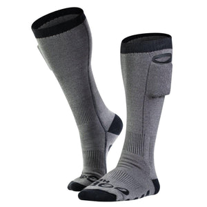 Gobi Heat grey heated socks with battery pocket