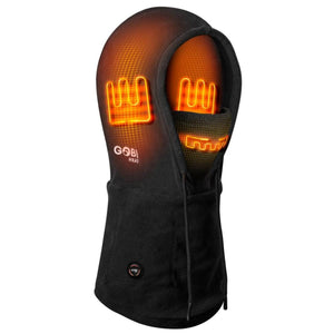 Gobi Heat black heated balaclava with glowing orange heating elements