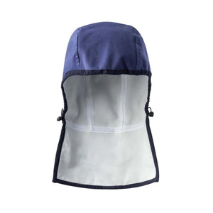 Gobi Heat blue hooded neck gaiter with white interior lining