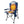 Gobi Heat blue and grey folding camping chair with illuminated heating elements on the backrest and seat