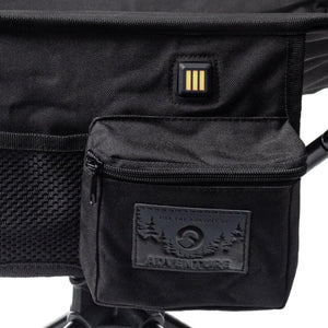 Gobi Heat heated chair side pocket with power button and adventure logo patch